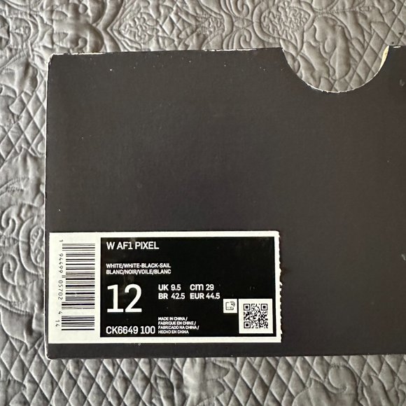 Nike Air Force 1 Pixel Low Triple White AF1 Women 12 Men 10.5 - Picture 8 of 8